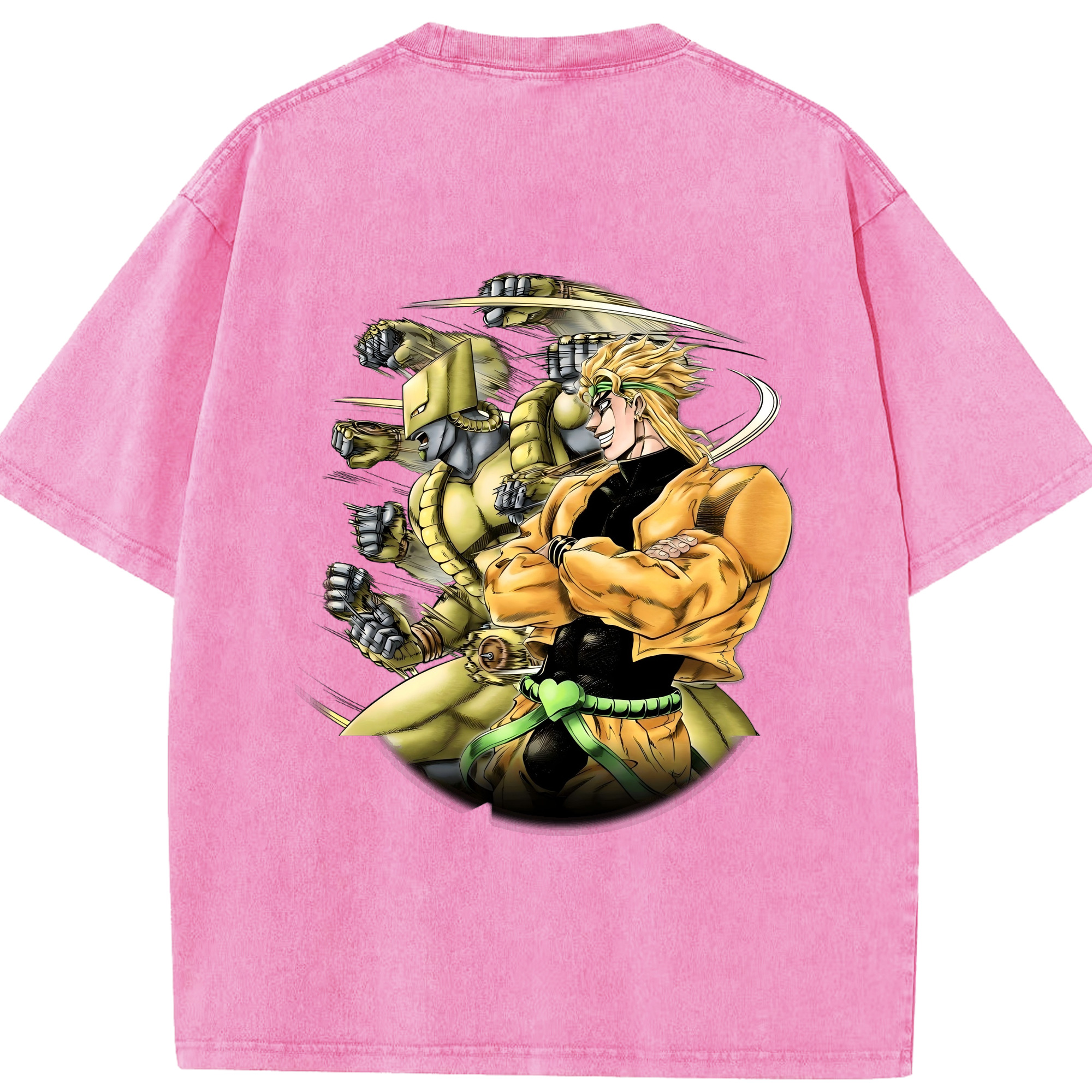 （画像用） ジョジョの奇妙な冒険 ディオ?ブランドー JoJo's Bizarre Adventure Dio Brando 綿100% ヴィンテージ風 半袖Tシャツ（背面プリント）